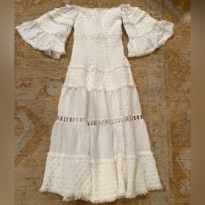 Alexis white off the shoulder maxi dress very beachy